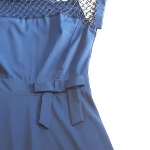 Blue treillis dress